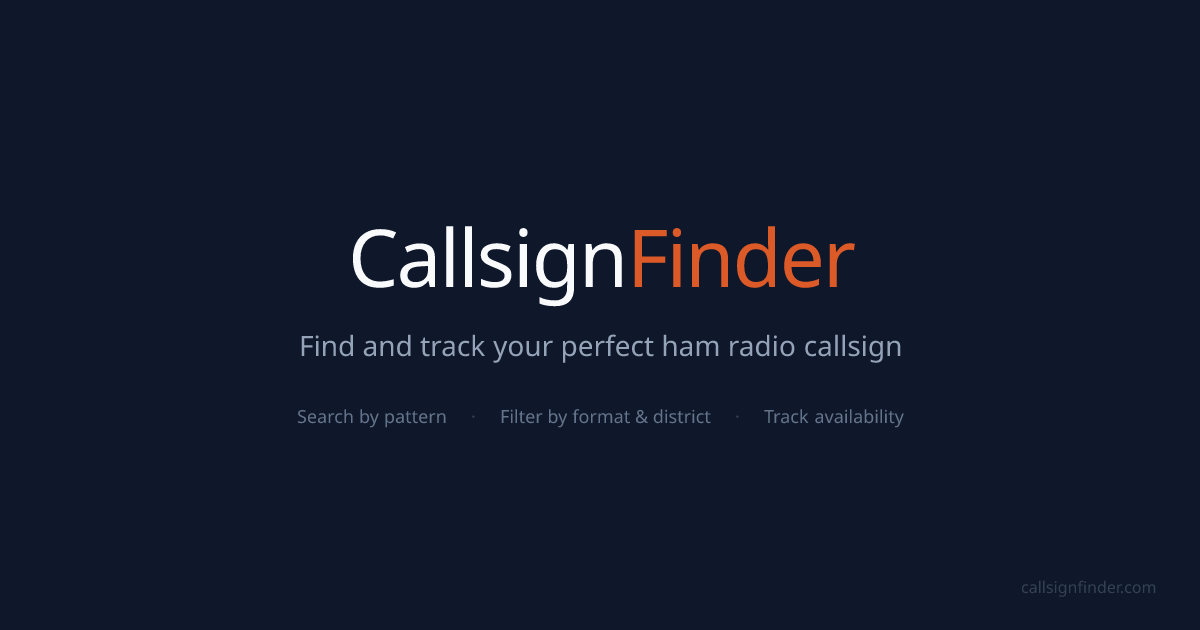 CallsignFinder — Find Your Perfect Ham Radio Callsign